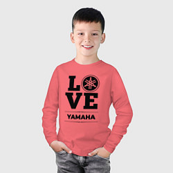 Лонгслив хлопковый детский Yamaha Love Classic, цвет: коралловый — фото 2