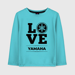 Лонгслив хлопковый детский Yamaha Love Classic, цвет: бирюзовый