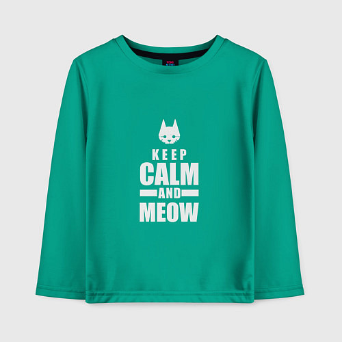 Детский лонгслив Stray - Keep Calm / Зеленый – фото 1