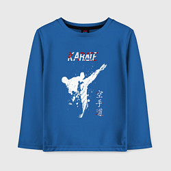 Лонгслив хлопковый детский Karate fighter, цвет: синий