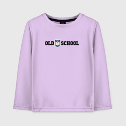 Детский лонгслив Old school, шеврон старой школы