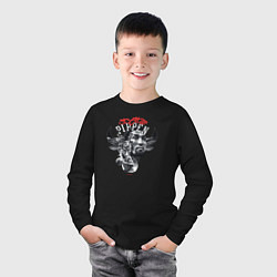 Лонгслив хлопковый детский Скотти Пиппен:Чикаго Буллз, цвет: черный — фото 2