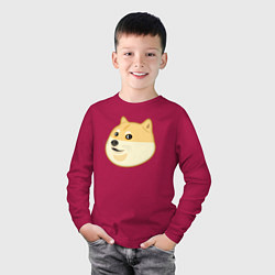 Лонгслив хлопковый детский Пёс Доге крупным планом, цвет: маджента — фото 2