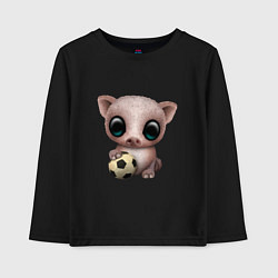 Детский лонгслив Футбол - Свинка