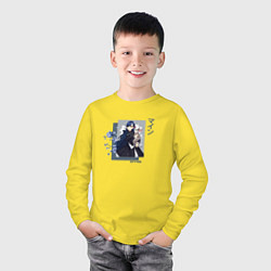 Лонгслив хлопковый детский Майн с зайцем - Власть книжного червя, цвет: желтый — фото 2