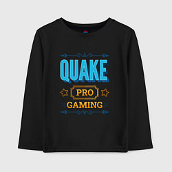 Лонгслив хлопковый детский Игра Quake pro gaming, цвет: черный