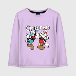 Лонгслив хлопковый детский Cuphead - Mugman, цвет: лаванда