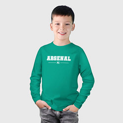 Лонгслив хлопковый детский Arsenal football club классика, цвет: зеленый — фото 2