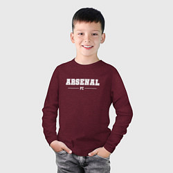 Лонгслив хлопковый детский Arsenal football club классика, цвет: меланж-бордовый — фото 2