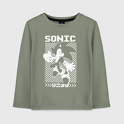 Лонгслив хлопковый детский Sonic - game, цвет: авокадо