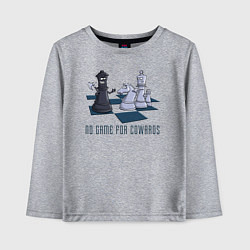 Лонгслив хлопковый детский Нет игры для трусов шахматы, цвет: меланж