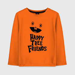 Лонгслив хлопковый детский Happy Three Friends - LOGO, цвет: оранжевый