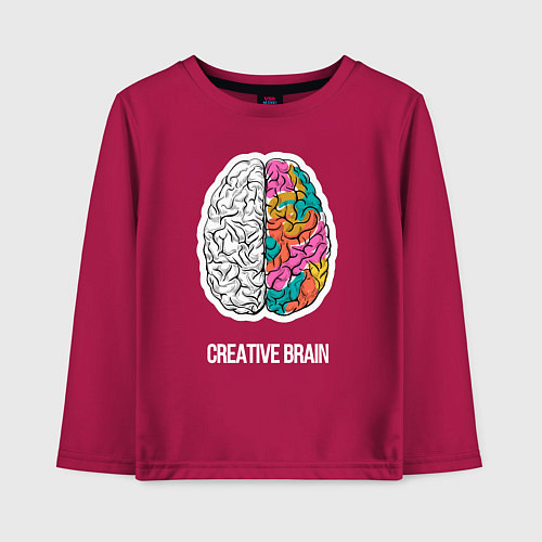 Детский лонгслив Creative Brain / Маджента – фото 1