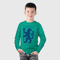 Лонгслив хлопковый детский FC Chelsea Lion, цвет: зеленый — фото 2