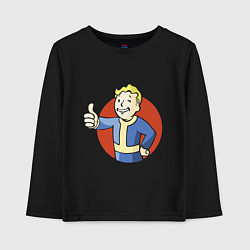 Лонгслив хлопковый детский Vault boy like, цвет: черный