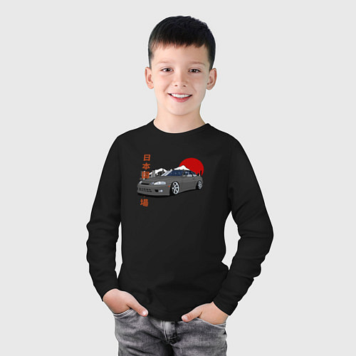 Детский лонгслив Toyota Soarer 2jz gte JDM Retro Design / Черный – фото 3