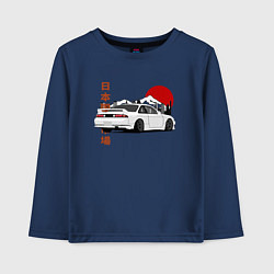 Лонгслив хлопковый детский Nissan Silvia S14 Sr20 Japan Car, цвет: тёмно-синий