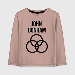 Лонгслив хлопковый детский John Bonham - Led Zeppelin - legend, цвет: пыльно-розовый