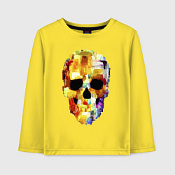 Лонгслив хлопковый детский Color skull - sketch, цвет: желтый