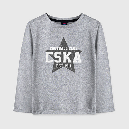Детский лонгслив ЦСКА Москва Звезда / Меланж – фото 1