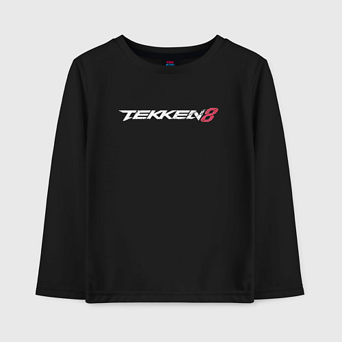 Детский лонгслив Tekken 8 - логотип / Черный – фото 1