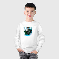 Лонгслив хлопковый детский Доктор Ливси в стиле джоджо, цвет: белый — фото 2