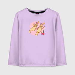 Детский лонгслив Маникюр