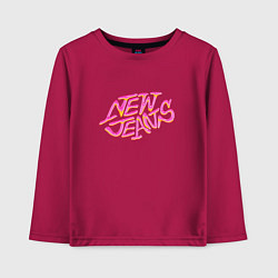 Лонгслив хлопковый детский New Jeans, цвет: маджента
