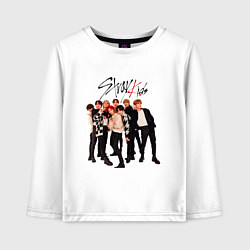 Лонгслив хлопковый детский Bang Chan Lee Know Changbin Hyunjin Han Felix Seun, цвет: белый