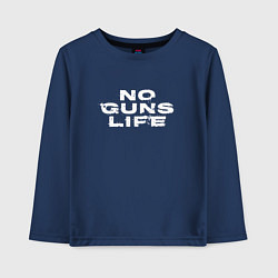 Детский лонгслив No Guns Life лого