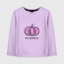Детский лонгслив Тыква с надписью