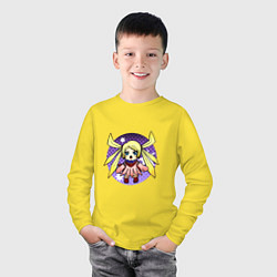 Лонгслив хлопковый детский Почтовая пчела - Ниша, цвет: желтый — фото 2