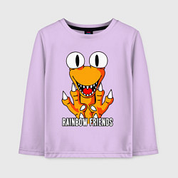 Лонгслив хлопковый детский Радужные друзья - Оранжевый, цвет: лаванда