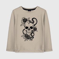 Детский лонгслив Калавера - мексиканский символ Дня мертвых
