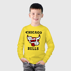 Лонгслив хлопковый детский Chicago Bulls SWAG цвета желтый — фото 2