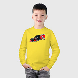 Лонгслив хлопковый детский Ворон Кроу из Бравл Старс, цвет: желтый — фото 2