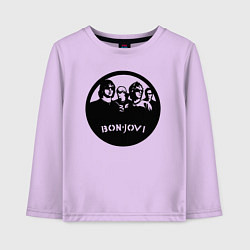 Лонгслив хлопковый детский Bon Jovi rock, цвет: лаванда