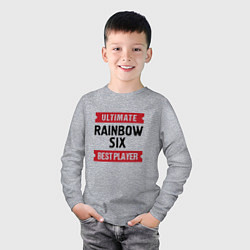 Лонгслив хлопковый детский Rainbow Six: Ultimate Best Player, цвет: меланж — фото 2