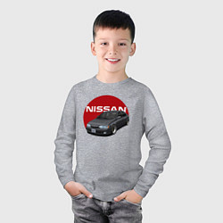 Лонгслив хлопковый детский Nissan B-14, цвет: меланж — фото 2