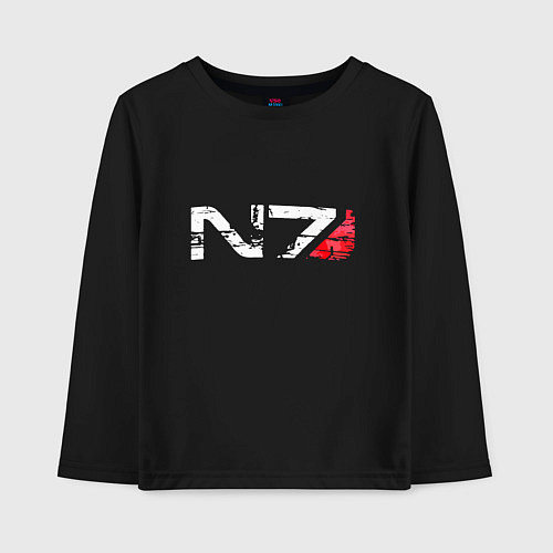 Детский лонгслив Mass Effect N7 - Logotype / Черный – фото 1