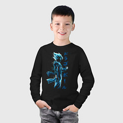 Лонгслив хлопковый детский Гоку Сон - Жемчуг Дракона - Japan style, цвет: черный — фото 2