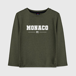 Лонгслив хлопковый детский Monaco football club классика, цвет: меланж-хаки