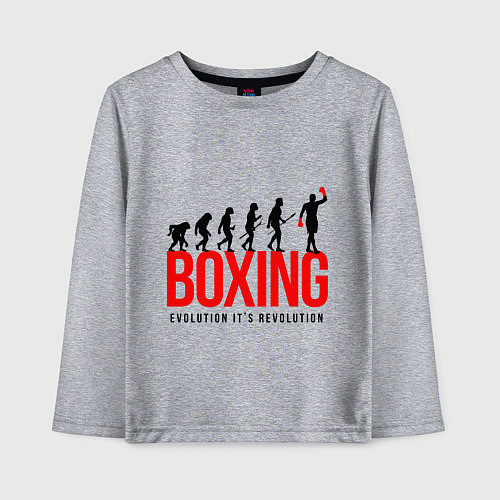 Детский лонгслив Boxing evolution / Меланж – фото 1