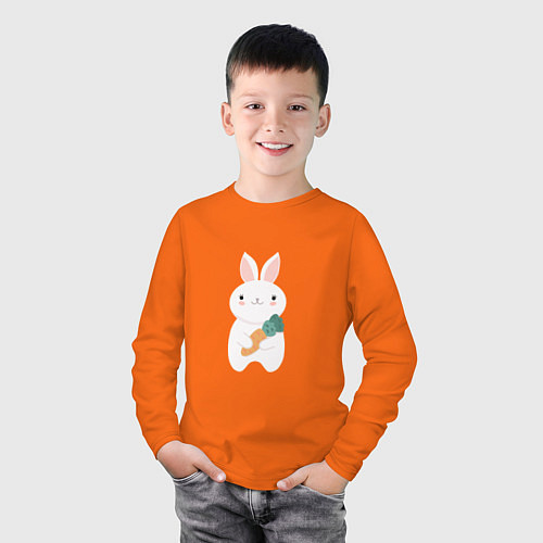 Детский лонгслив Carrot rabbit / Оранжевый – фото 3