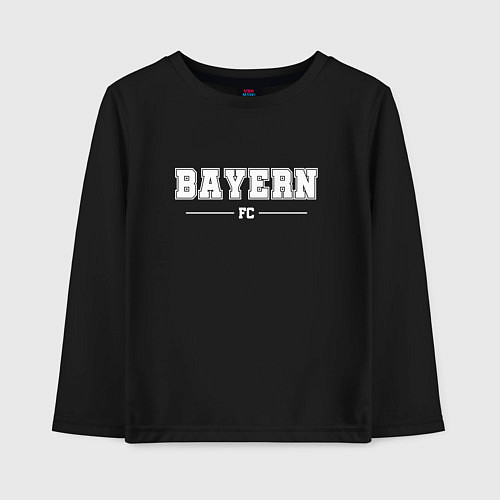 Детский лонгслив Bayern football club классика / Черный – фото 1