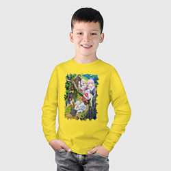 Лонгслив хлопковый детский Маг целитель тим, цвет: желтый — фото 2