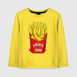 Лонгслив хлопковый детский Time fries when Im with you, цвет: желтый