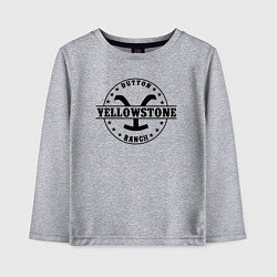 Лонгслив хлопковый детский Йеллоустоун - Dutton Ранчо, цвет: меланж