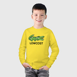 Лонгслив хлопковый детский Low cost - Надувной крокодильчик - Joke, цвет: желтый — фото 2