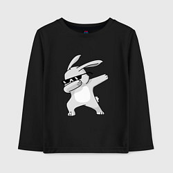 Лонгслив хлопковый детский Кролик ДЭБ, цвет: черный